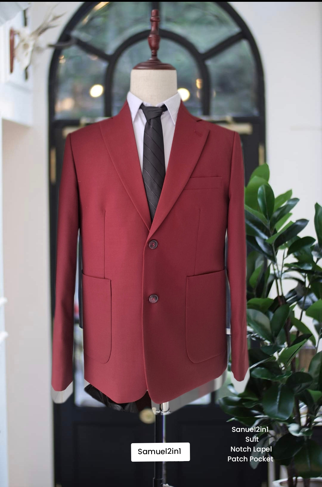 Red Wine Suit - Patch Pocket | Red Wine Suit - Patch Pocket