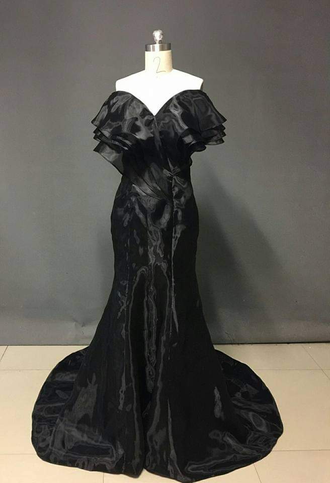 Elegant Mermaid Black Dress
