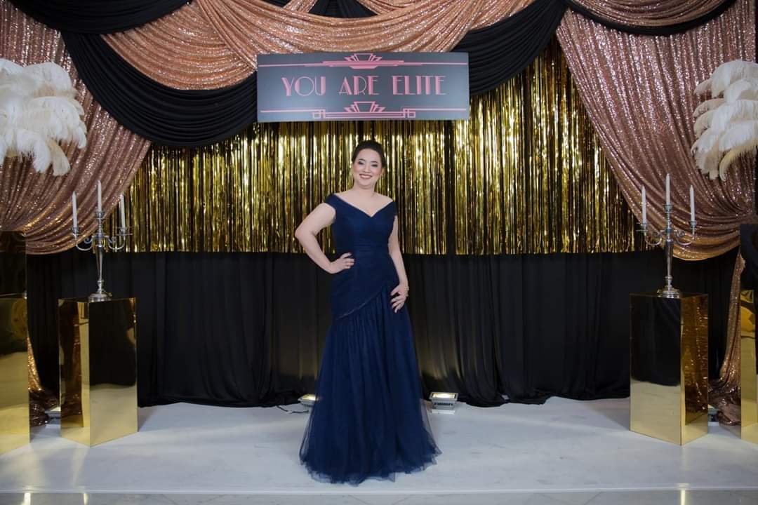 Navy Off-Shoulder Pleated Long Dress