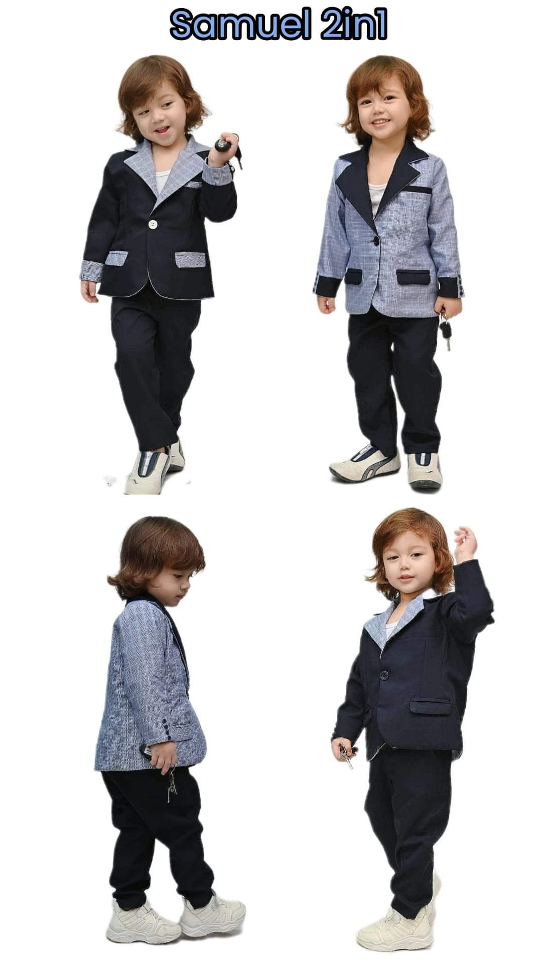 Navyblue Reversible Kids Suit