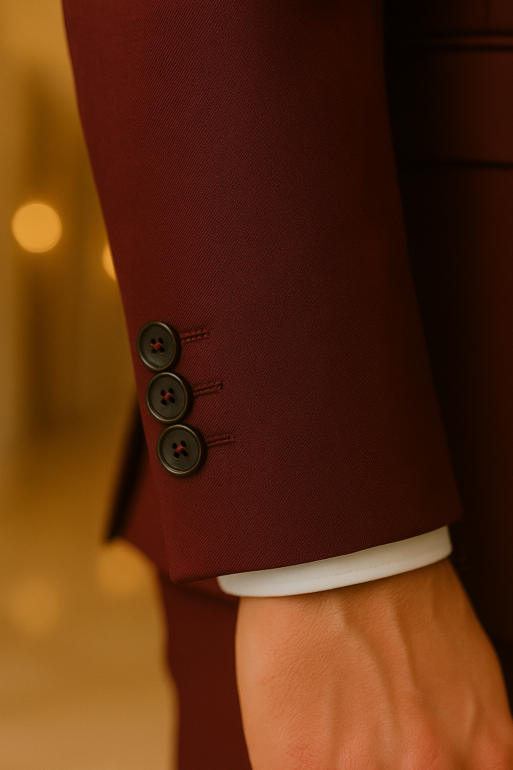 สูททักซิโด้สีแดงไวน์สุดหรู | Wine Red Tuxedo