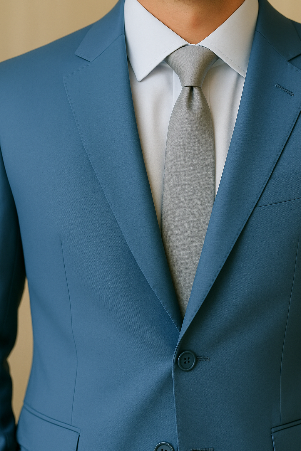 สูทเจ้าบ่าวเช่าตัดใหม่ สีฟ้าน้ำทะเล | Sky Blue Groom Suit for Rent
