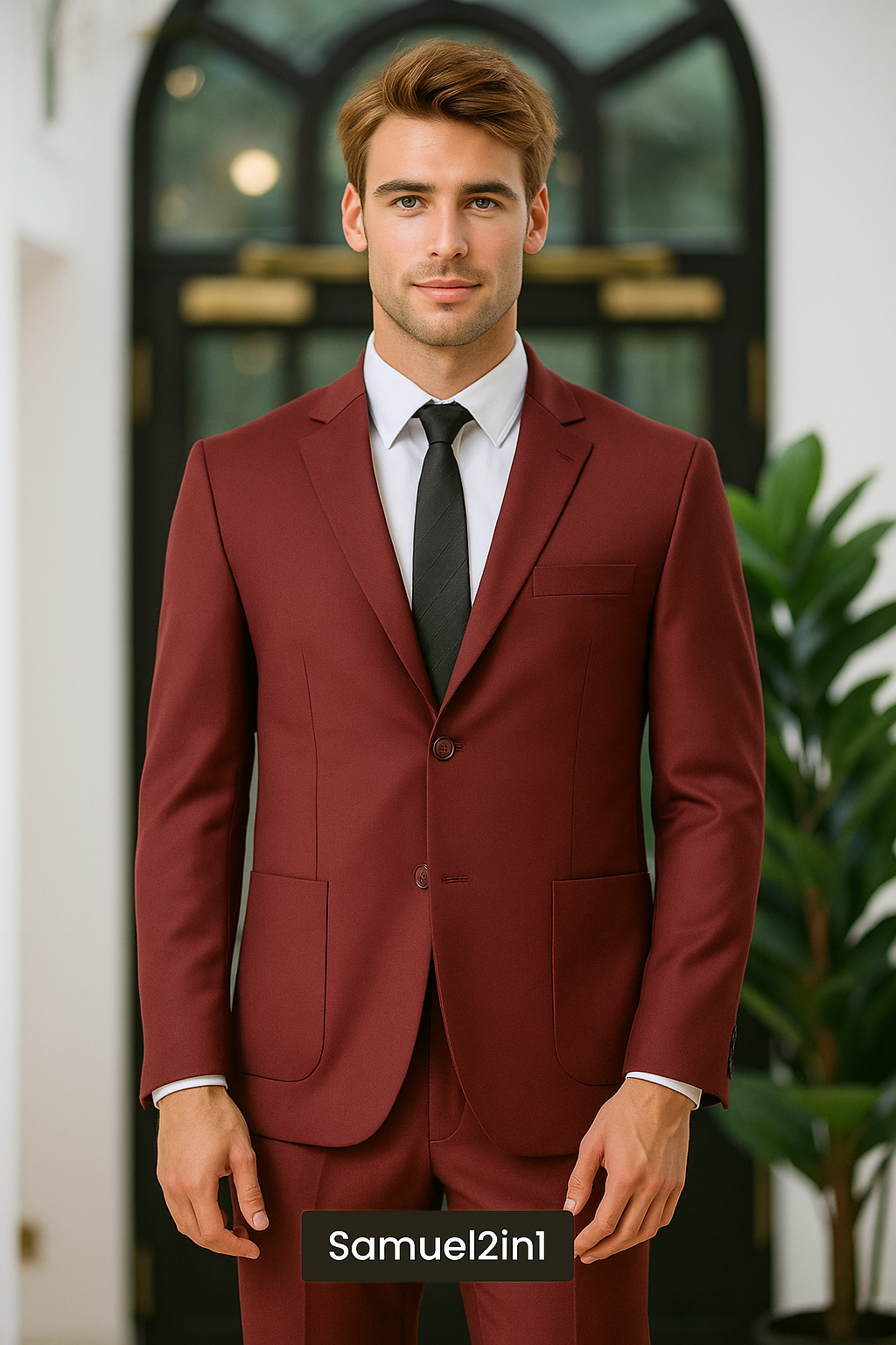 Red Wine Suit - Patch Pocket | Red Wine Suit - Patch Pocket