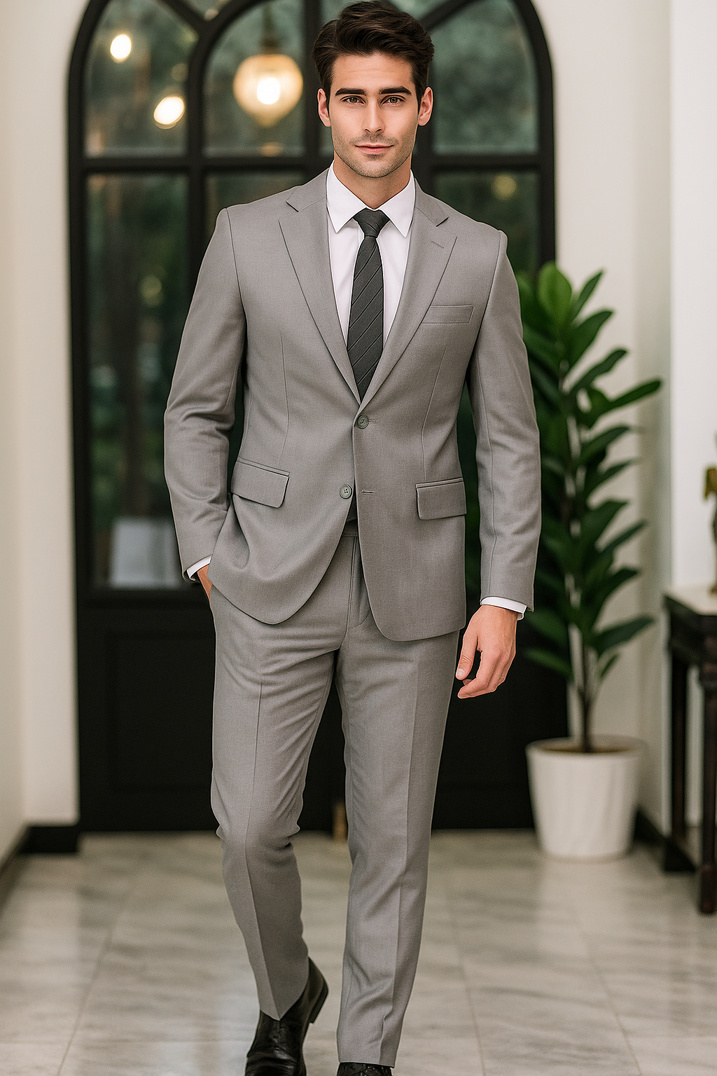 Samuel2in1 Grey Suit - Multi Flap Pocket | Grey Suit - Multi Flap Pocket