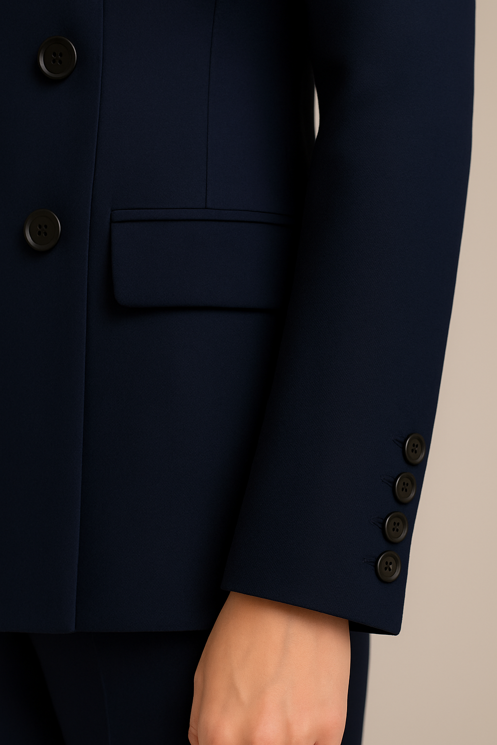 Made to Order Women's Suit - Navy Blue Professional Set