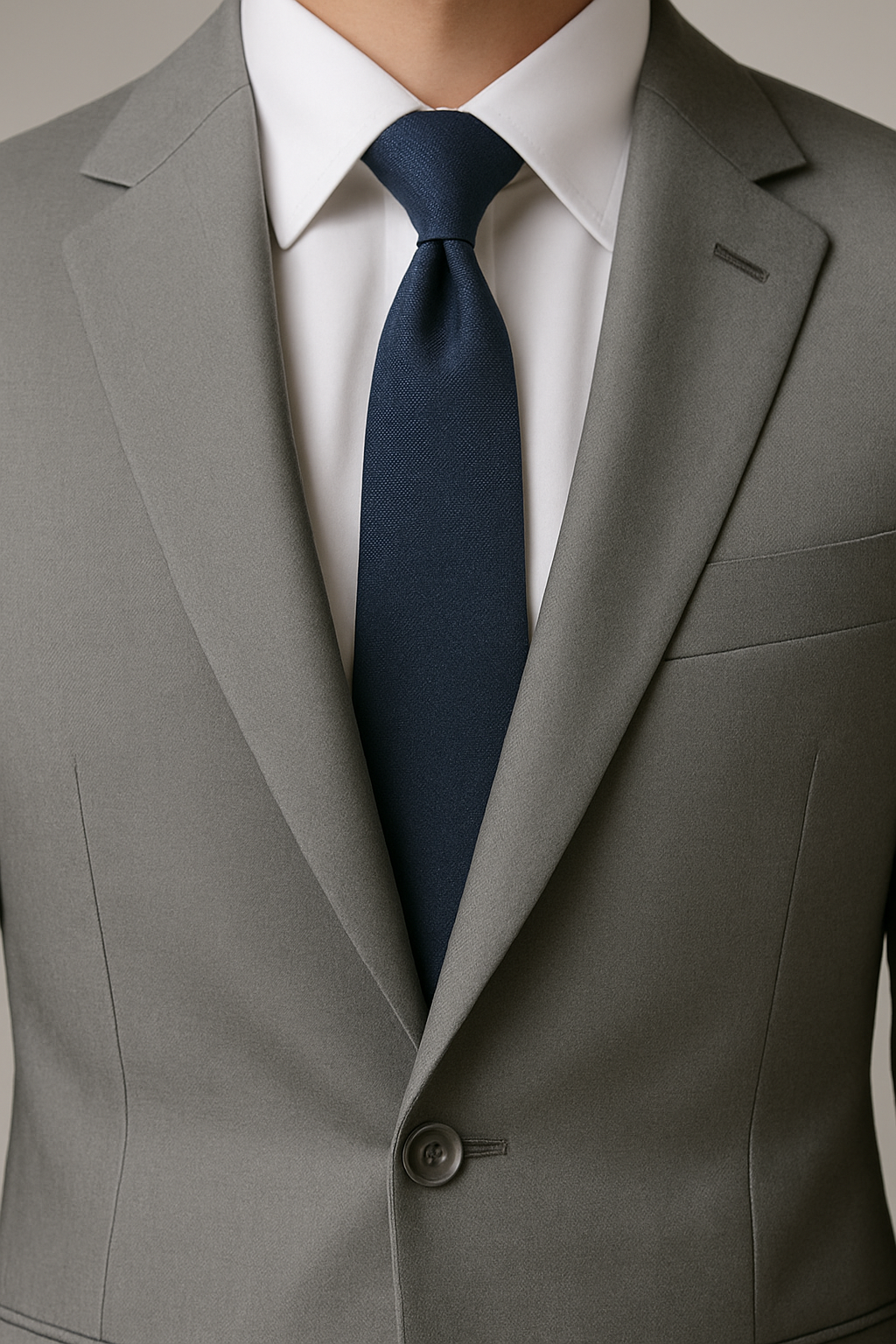 สูทเจ้าบ่าวเช่าตัดใหม่ สีเทาเรียบหรู | Elegant Grey Groom Suit for Rent