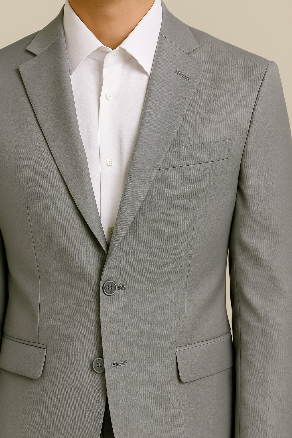 Elegant grey suit with peak lapel | Grey Suit - Peak Lapel