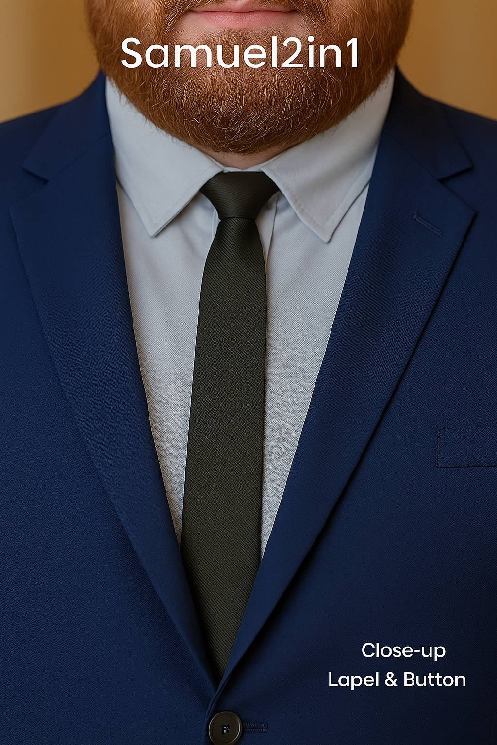 สูทเช่าตัดใหม่ สีกรม ไซส์ใหญ่ (3XL–6XL) Plus Size Suit – Navy (3XL–6XL Made-to-Order)