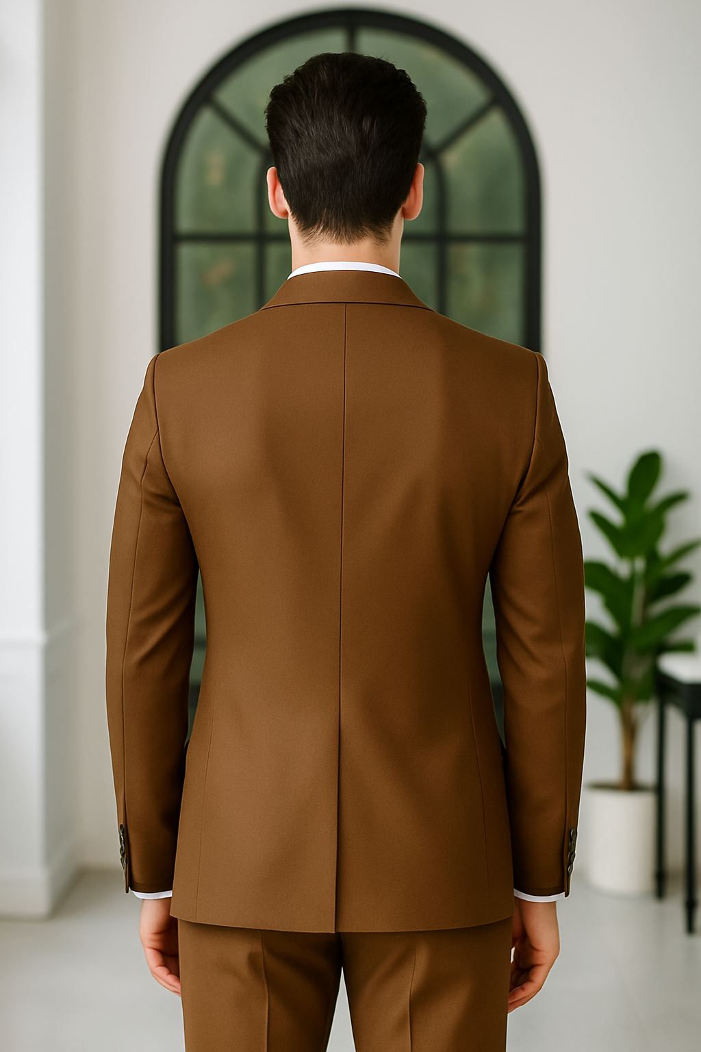 Samuel2in1 Brown Suit - Classic Notch Lapel