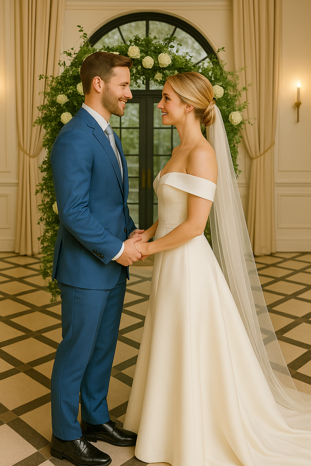 สูทเจ้าบ่าวเช่าตัดใหม่ สีฟ้าน้ำทะเล | Sky Blue Groom Suit for Rent