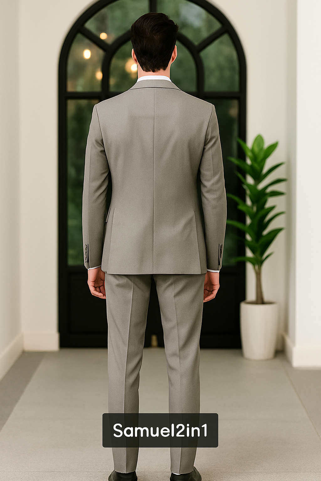 Elegant grey suit with peak lapel | Grey Suit - Peak Lapel