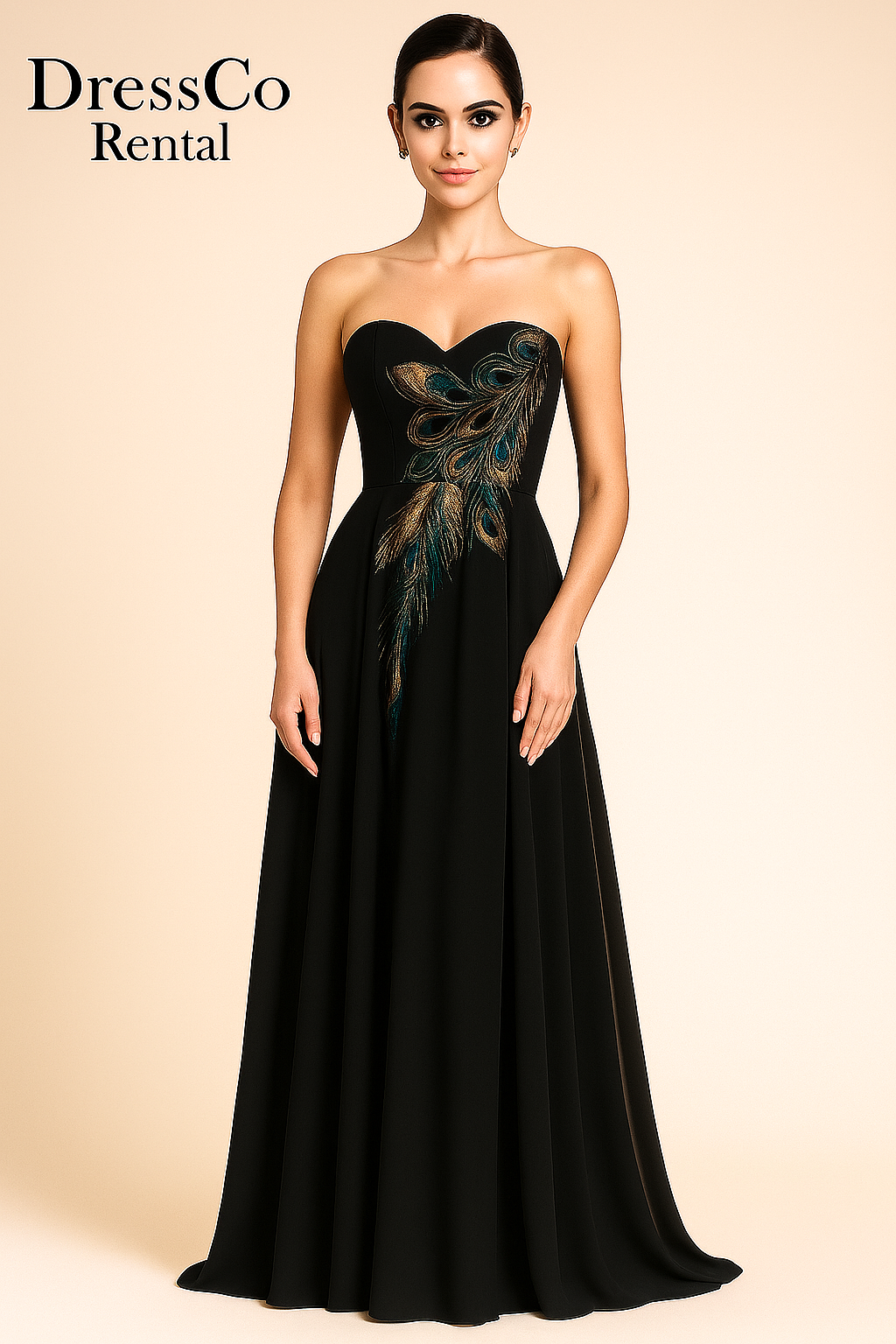 Grace Karin Peacock Embroidered Gown
