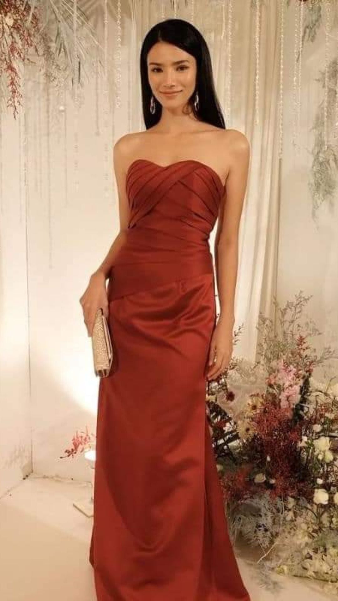 Sweetheart-Drape-Satin-Gown