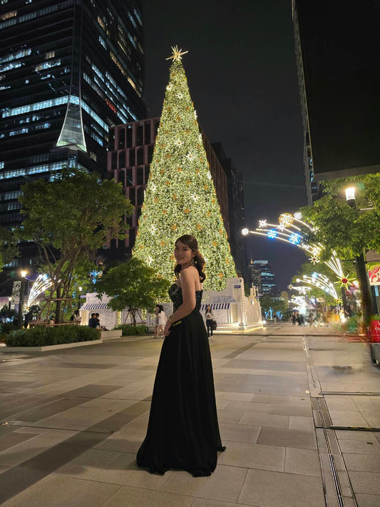 ชุดราตรีสีดำหรู สำหรับงานเลี้ยงบริษัท ✨🖤