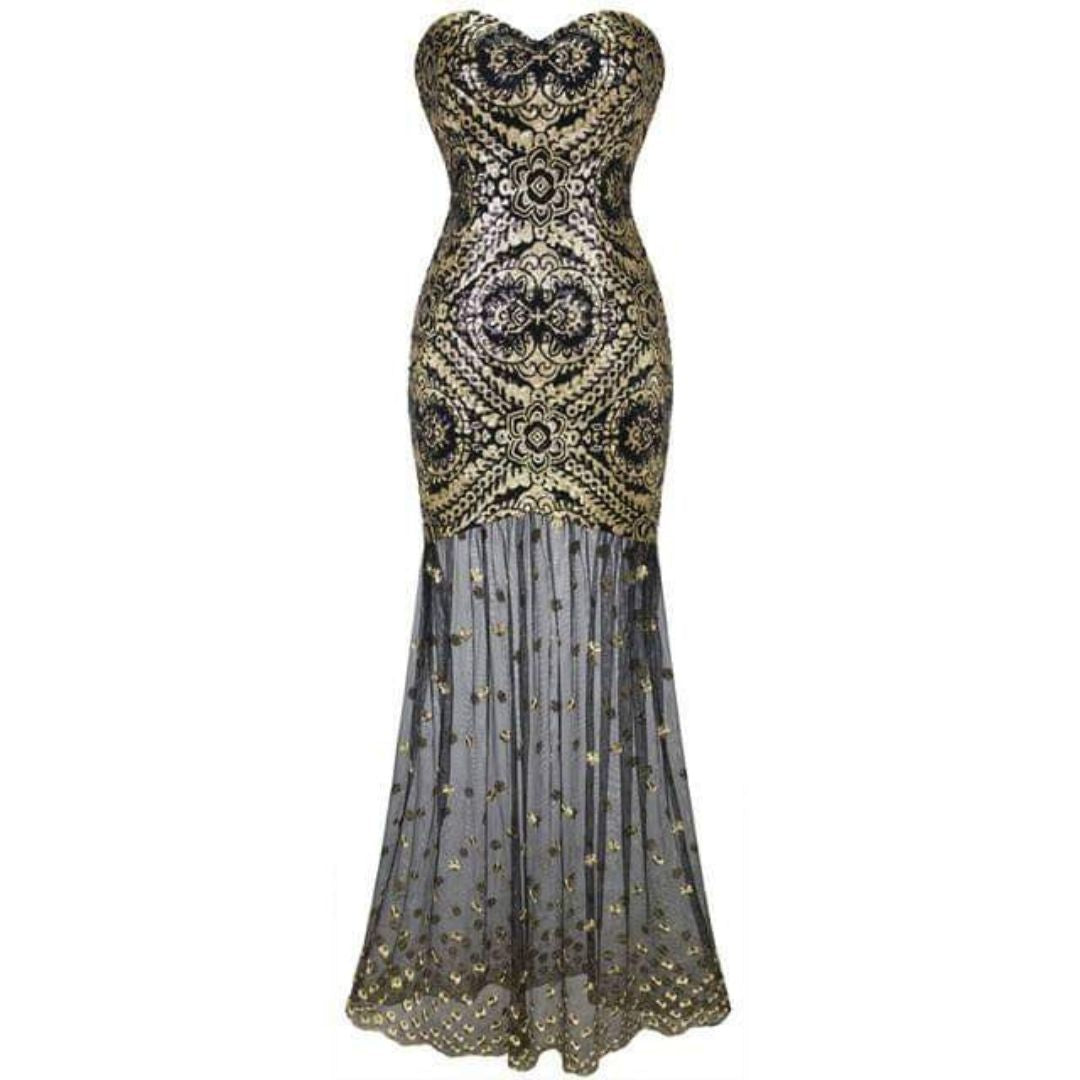 Gold and Black Mermaid Dress