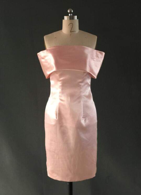 Pink Off-Shoulder Fitted Dress