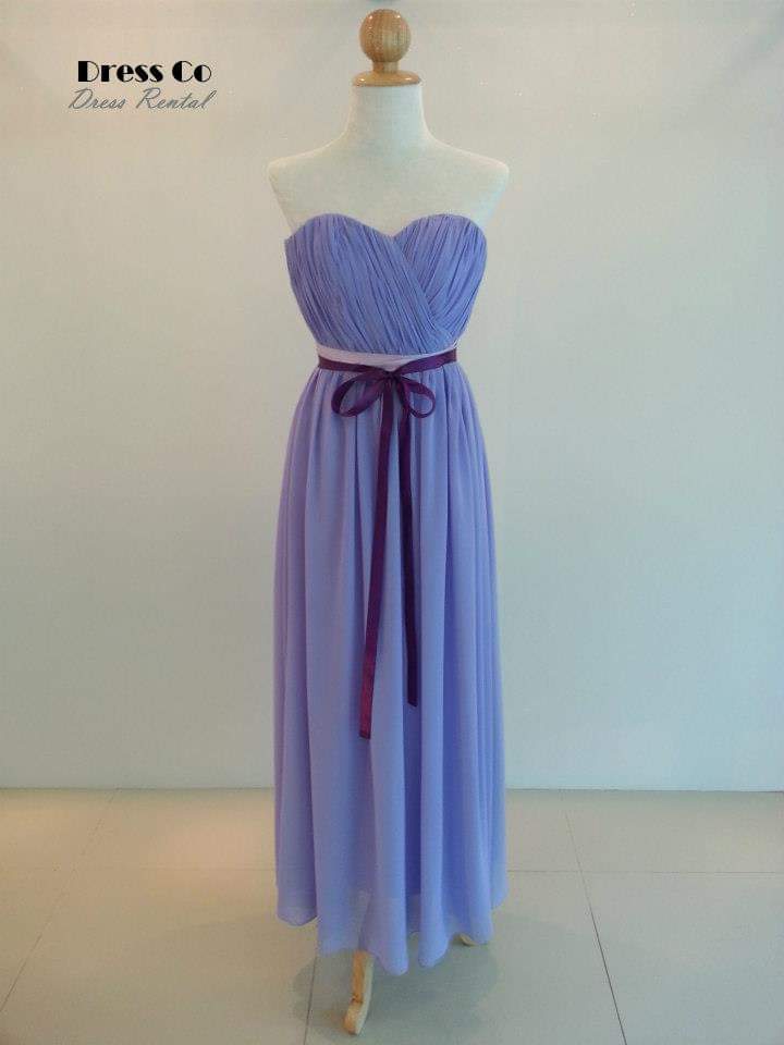 Lilac Sweetheart Dress with Ribbon