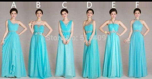 Mint Bridesmaid Dress Set A-F