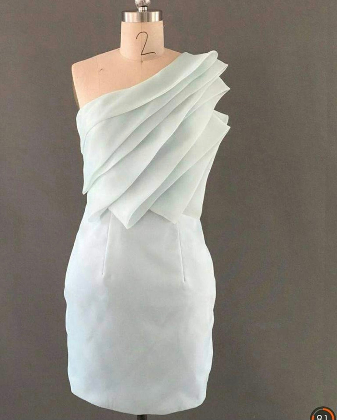 Mint green off-the-shoulder short dress