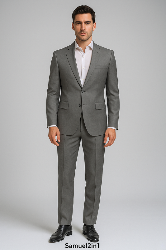 ชุดสูทเทา กระเป๋าห้าชั้น / Grey Suit - Five Pockets Design