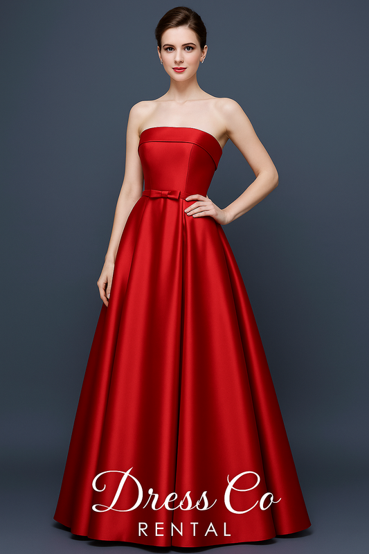 Red Satin Corset Gown / ชุดราตรีคอร์เซ็ทผ้าซาตินแดง