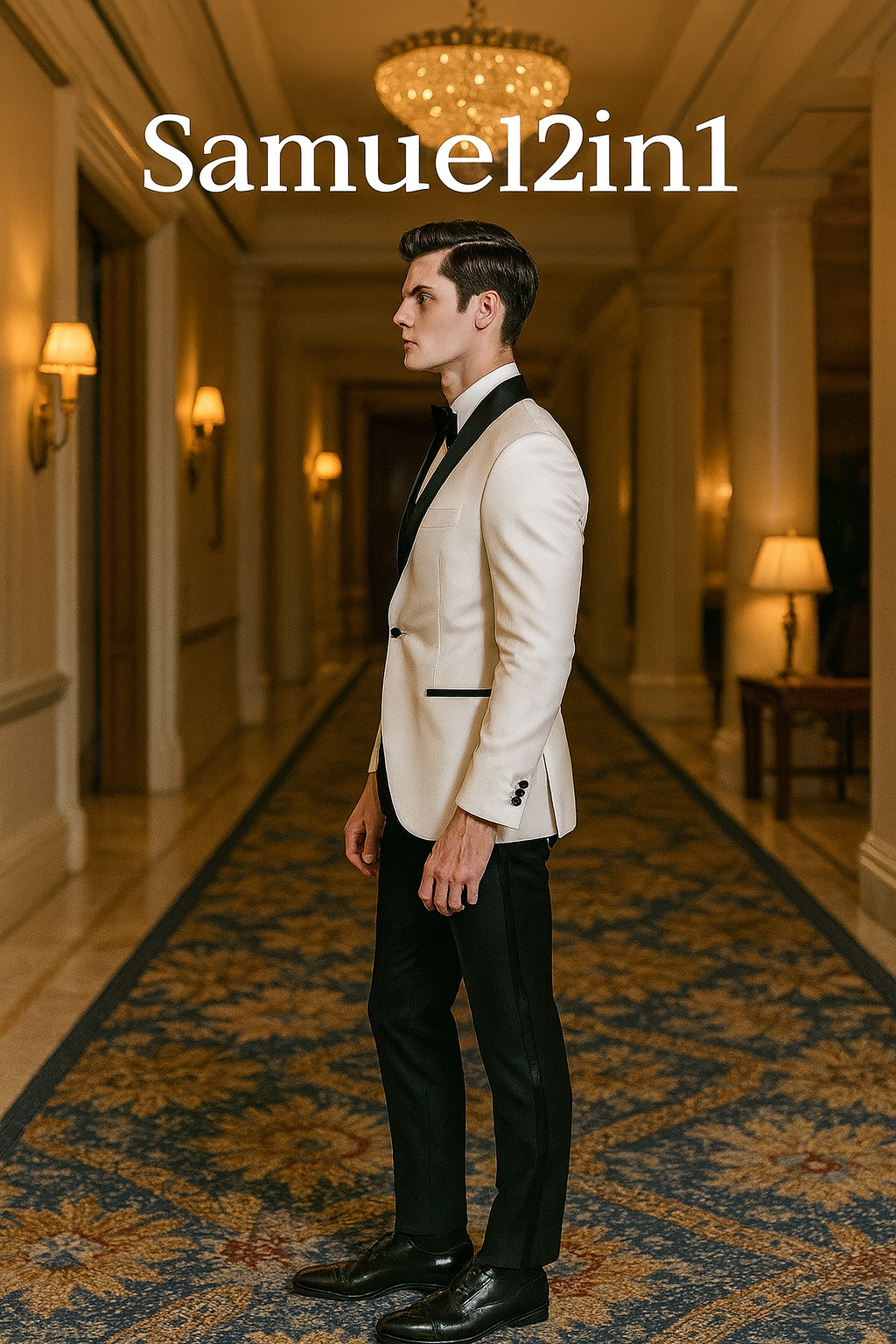 Luxurious black and white tuxedo suit | White &amp; Black