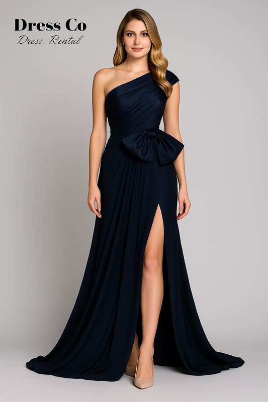 one-shoulder-black-mermaid-dress | One-Shoulder Black Mermaid Gown