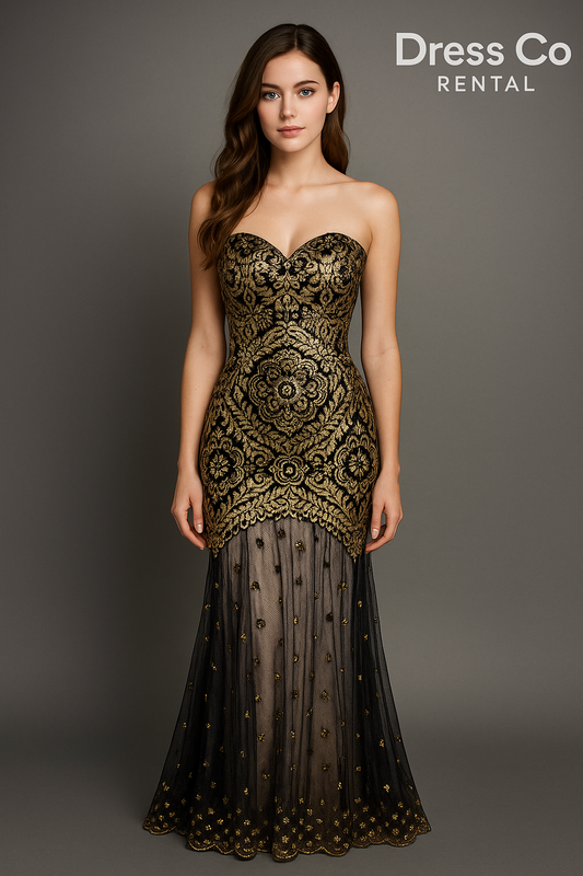 Gold and Black Mermaid Dress