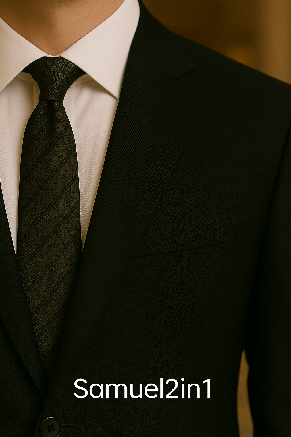 สูทดำคลาสสิกสำหรับมืออาชีพ | Classic Black Business Suit – Samuel2in1