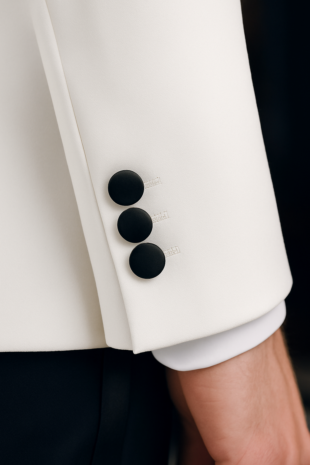 White Tuxedo with Black Lapel – Custom Rental for Groom | Samuel2in1