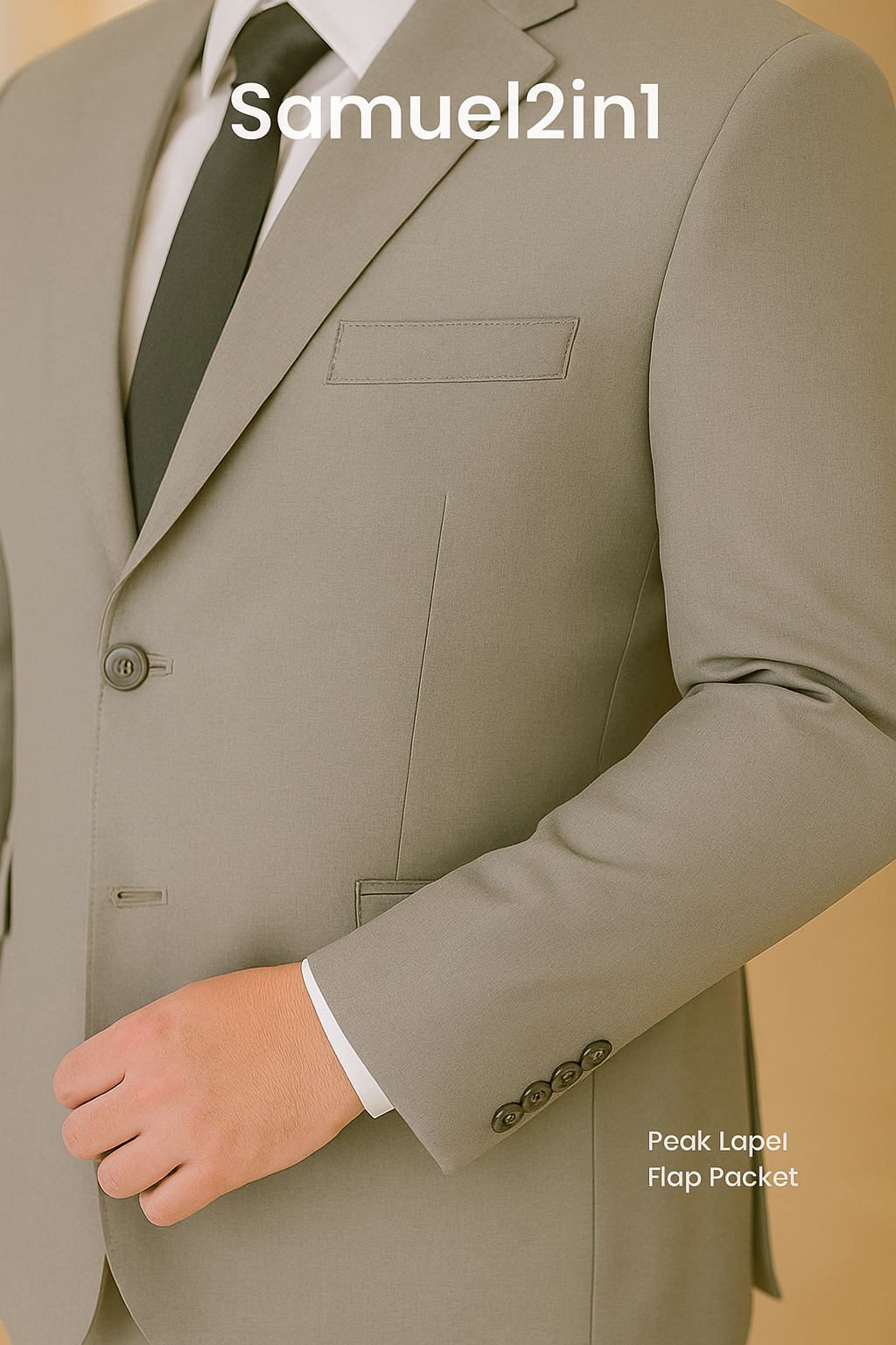 สูทเช่าตัดใหม่ สีเทา ไซส์ใหญ่ (3XL–6XL) Plus Size Suit – Grey (3XL–6XL Made-to-Order)