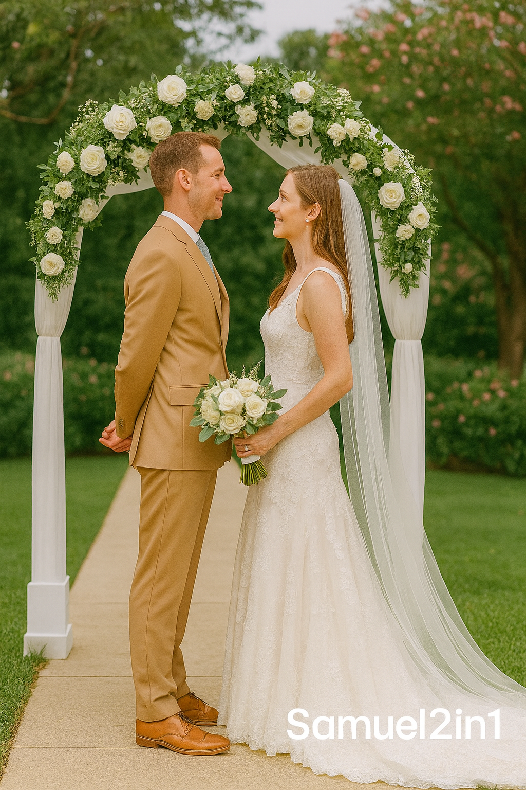 สูทเจ้าบ่าวเช่าตัดใหม่ สีคาราเมลทอง | Caramel Gold Groom Suit for Rent