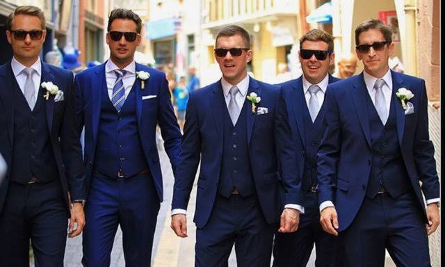 สูทเพื่อนเจ้าบ่าวสีน้ำเงิน ตัดใหม่ให้เช่า | Navy Blue Groomsmen Suits for Rent